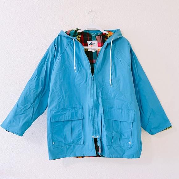 Vintage Jackets & Blazers - NFS Retro Vibes Raincoat Marvelous Plaid Lining Stranger Things Moonrise Kingdom